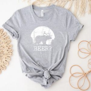 Bear Deer Beer Drinking T-Shirt