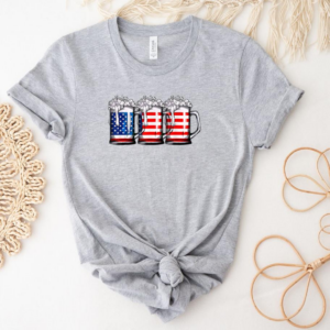 Beer American Flag Merica USA T-Shirt