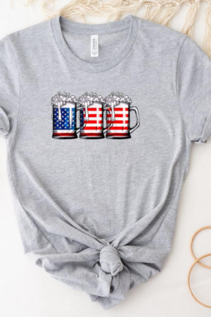 Beer American Flag Merica USA T-Shirt