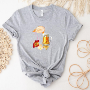 Beer Drinking Summer Flamingo T-Shirt