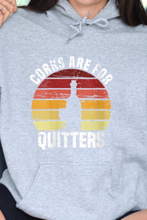 Corks Are For Quitters Wine Vintage Hoodie