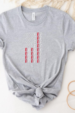 Craft Beer American Flag Patriotic 4th Of July T-Shirt