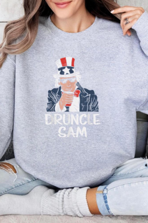 Druncle Sam 4th Of July Party Drinking Beer Sweatshirt