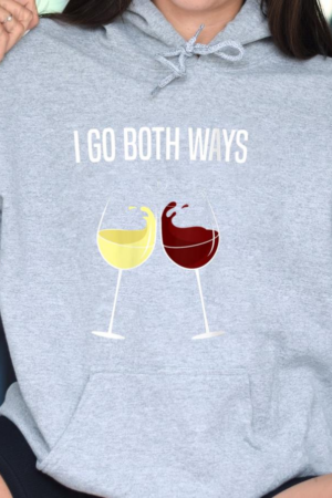 I Go Both Ways Wine Hoodie