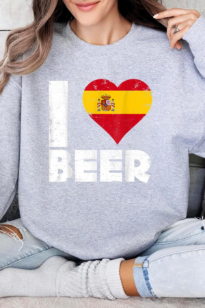 I Heart Spanish Beer Spain Pride Sweatshirt
