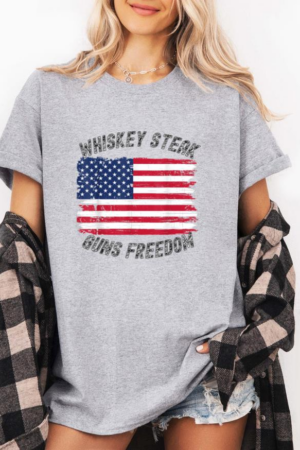 Whiskey Steak Guns Freedom T-Shirt