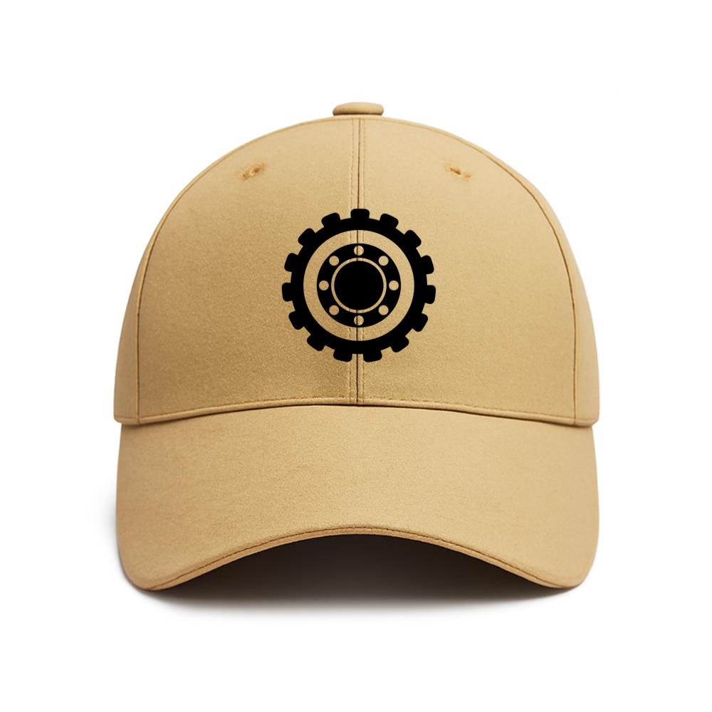 Gear Hole Pinion Cogwheel Gear Wheel Detailed Silhouette Baseball Cap