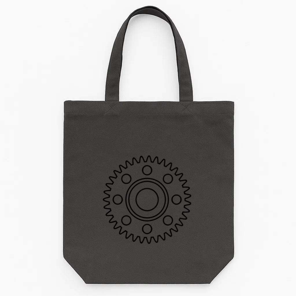 Gear Wheel Gear Cogwheel Hole Pinion Stroke Canvas Tote Bag 