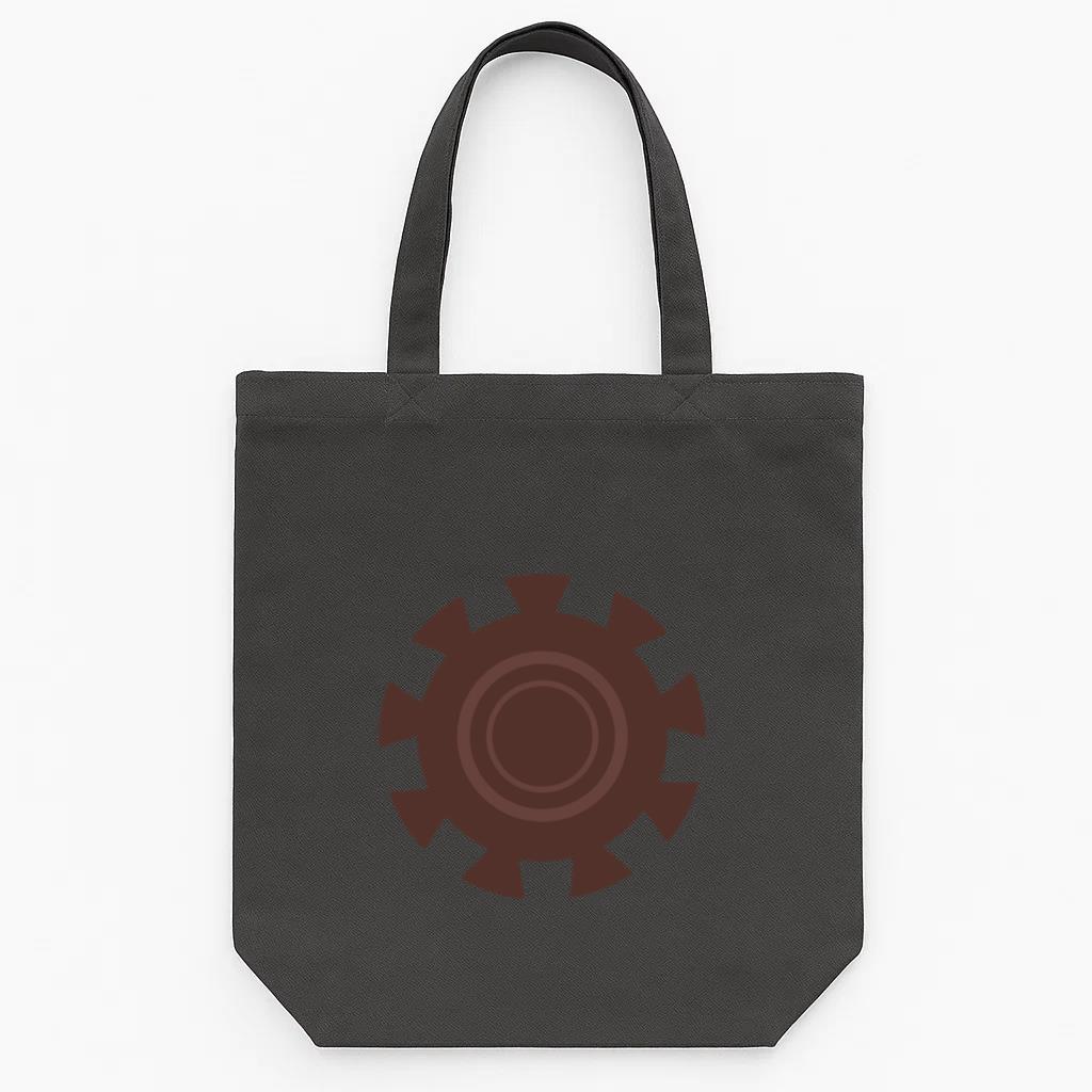 Gear Wheel Hole Gear Pinion Cogwheel Flat Canvas Tote Bag 