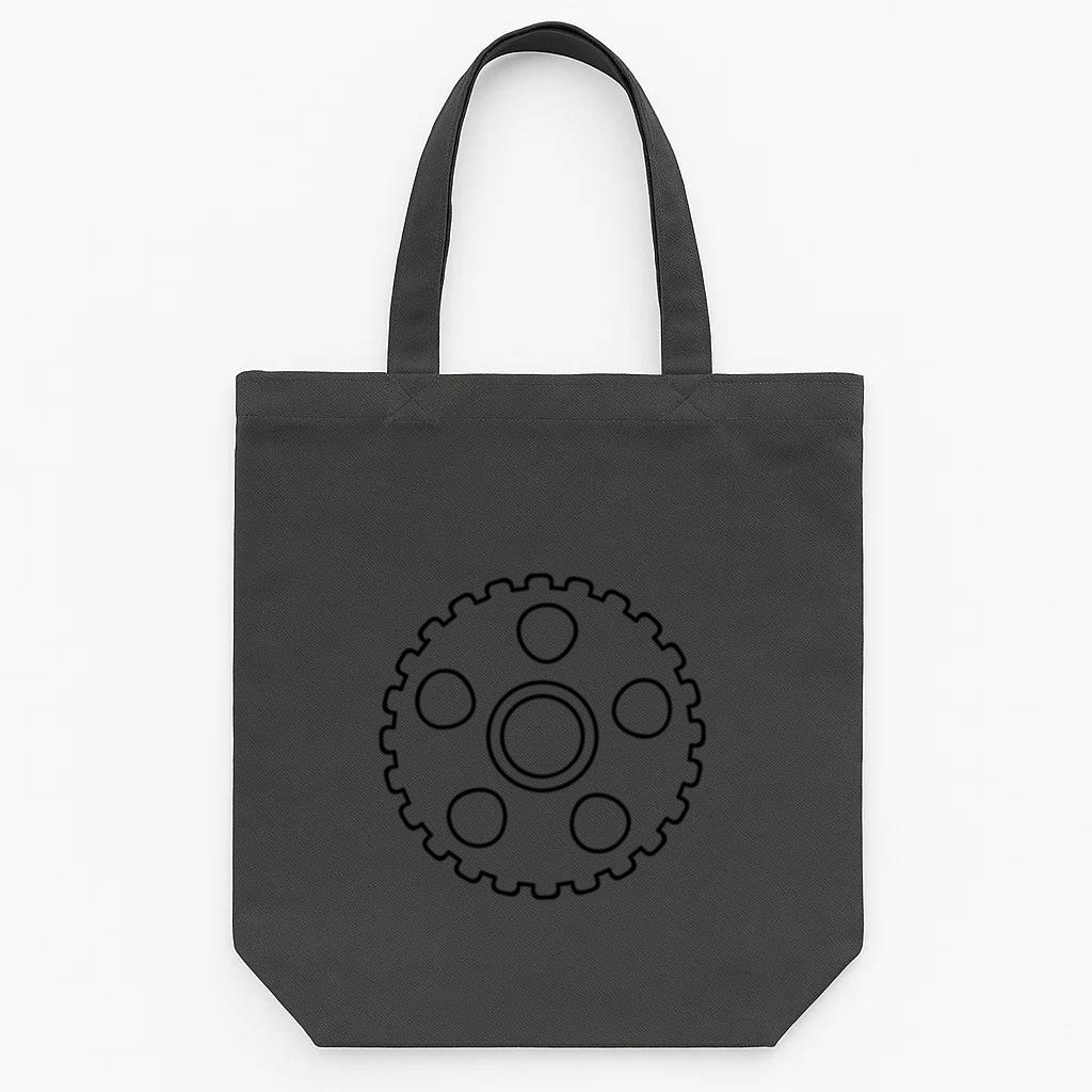 Gear Wheel Pinion Hole Gear Cogwheel Stroke Canvas Tote Bag