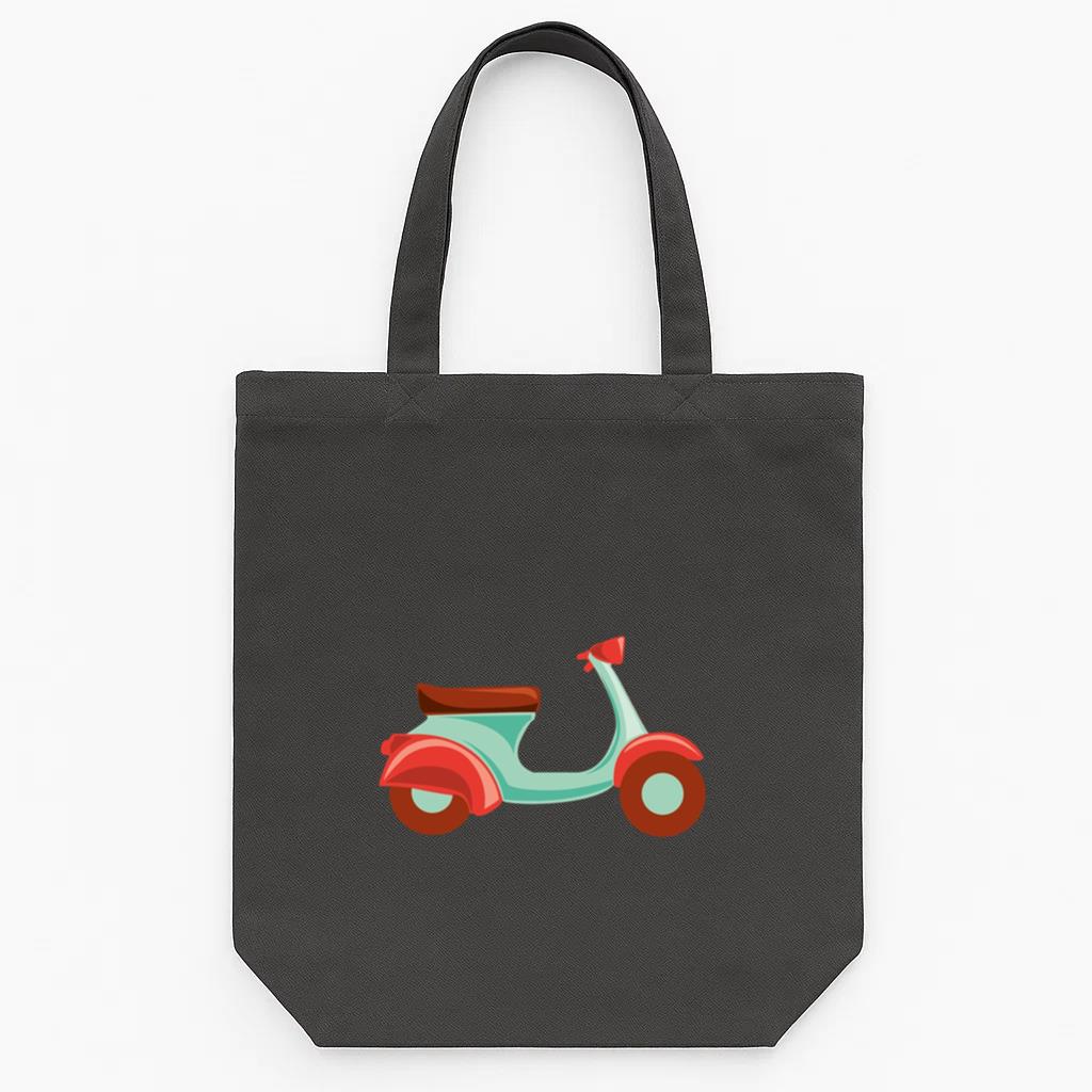 Hipster Scooter Canvas Tote Bag 