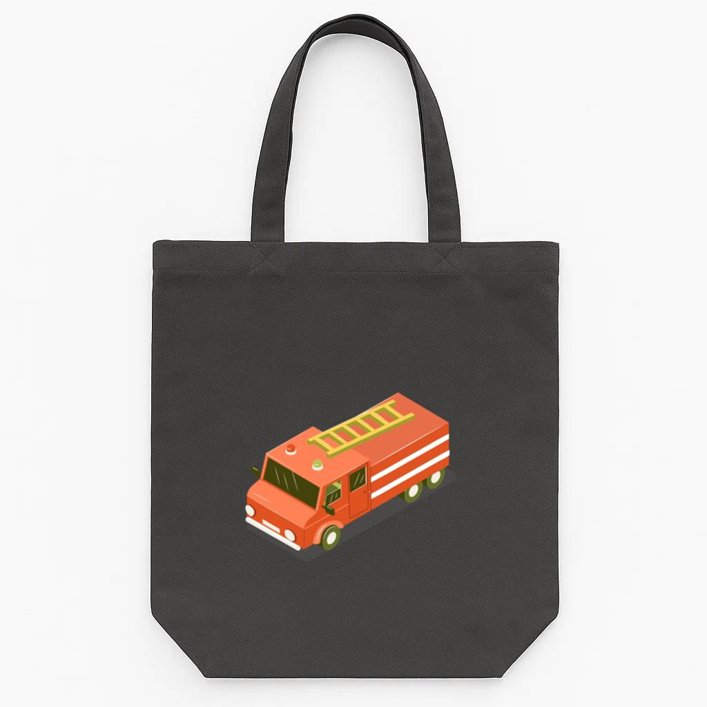Isometric Transport Fire Engine Canvas Tote Bag