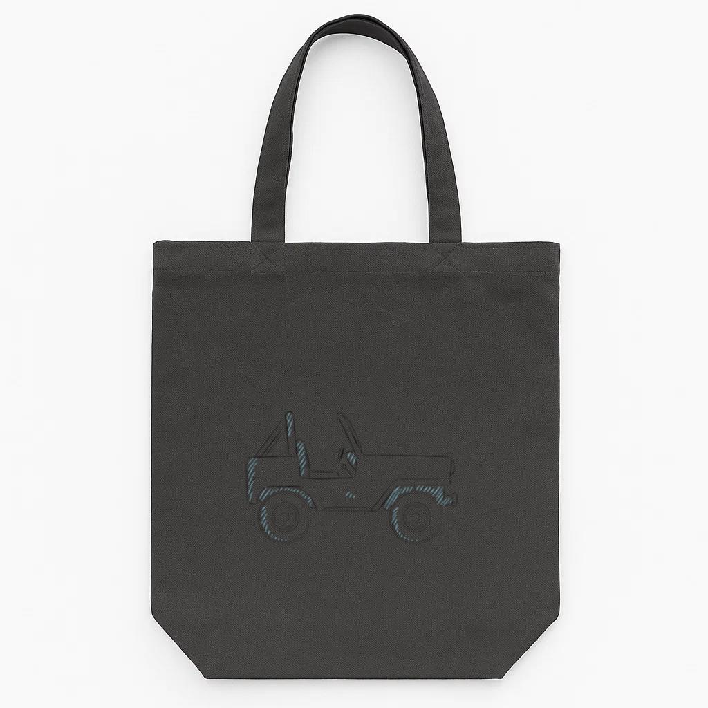 Jeep Vehicle Car Wheel Body Line Canvas Tote Bag 