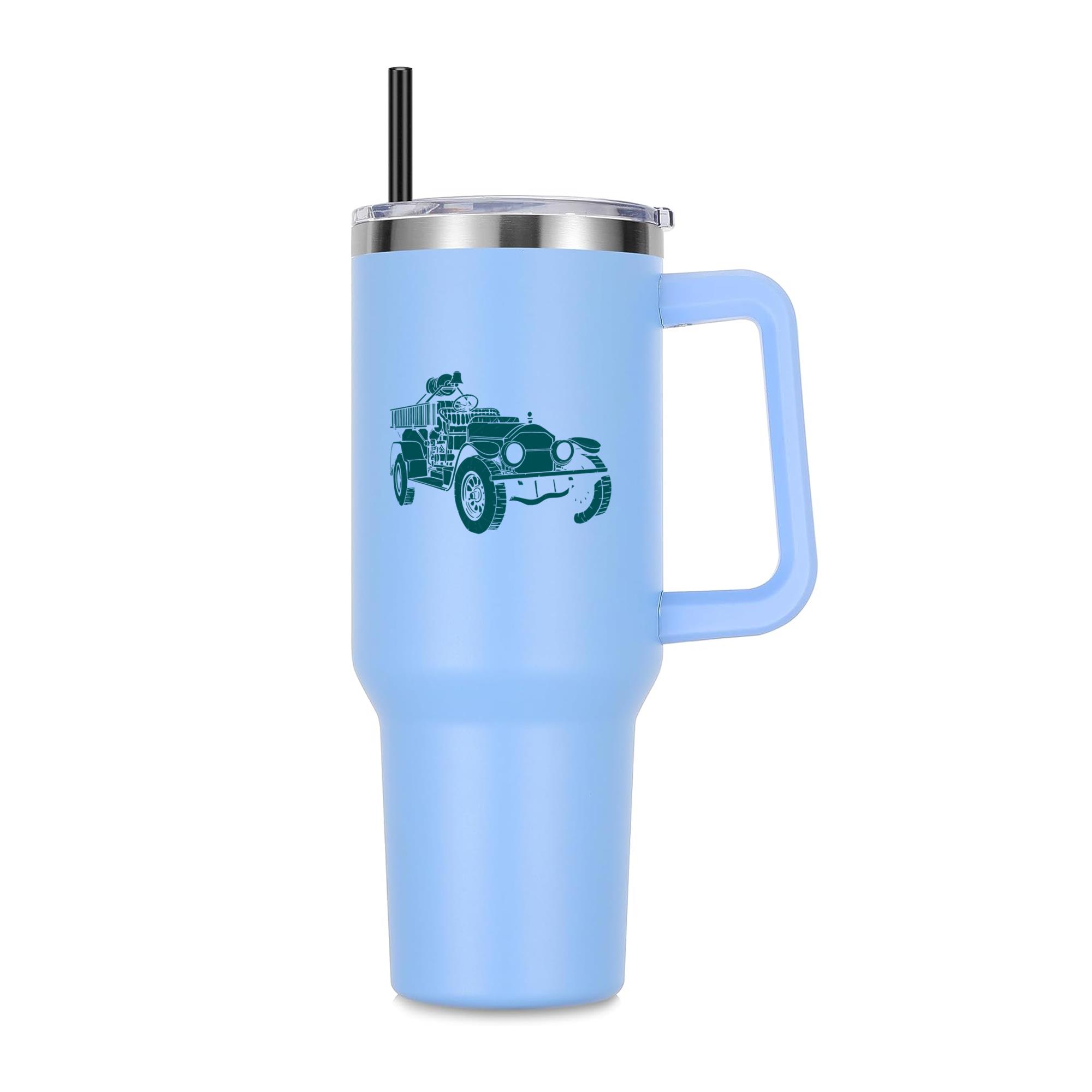 Old Fire Engine Truck Illustration 40oz Stainless Steel Tumbler
