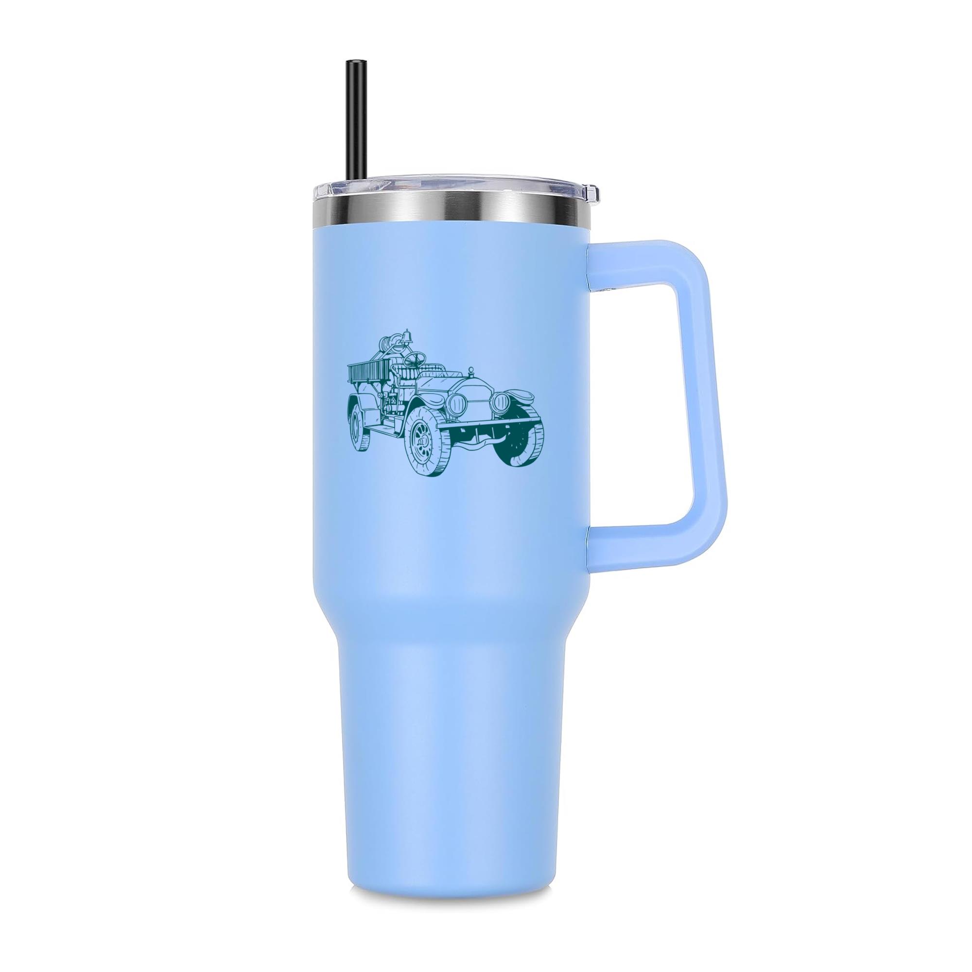 Old Fire Truck Engine Illustration 40oz Stainless Steel Tumbler