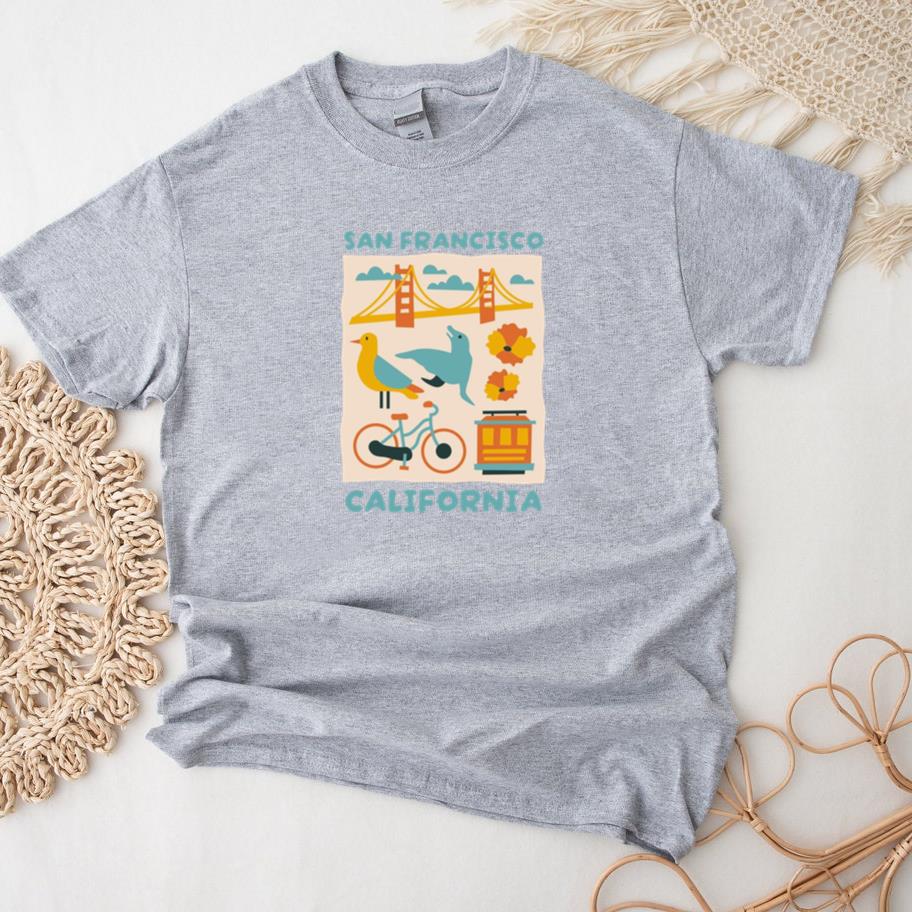 San Francisco California Landmarks Design T-Shirt