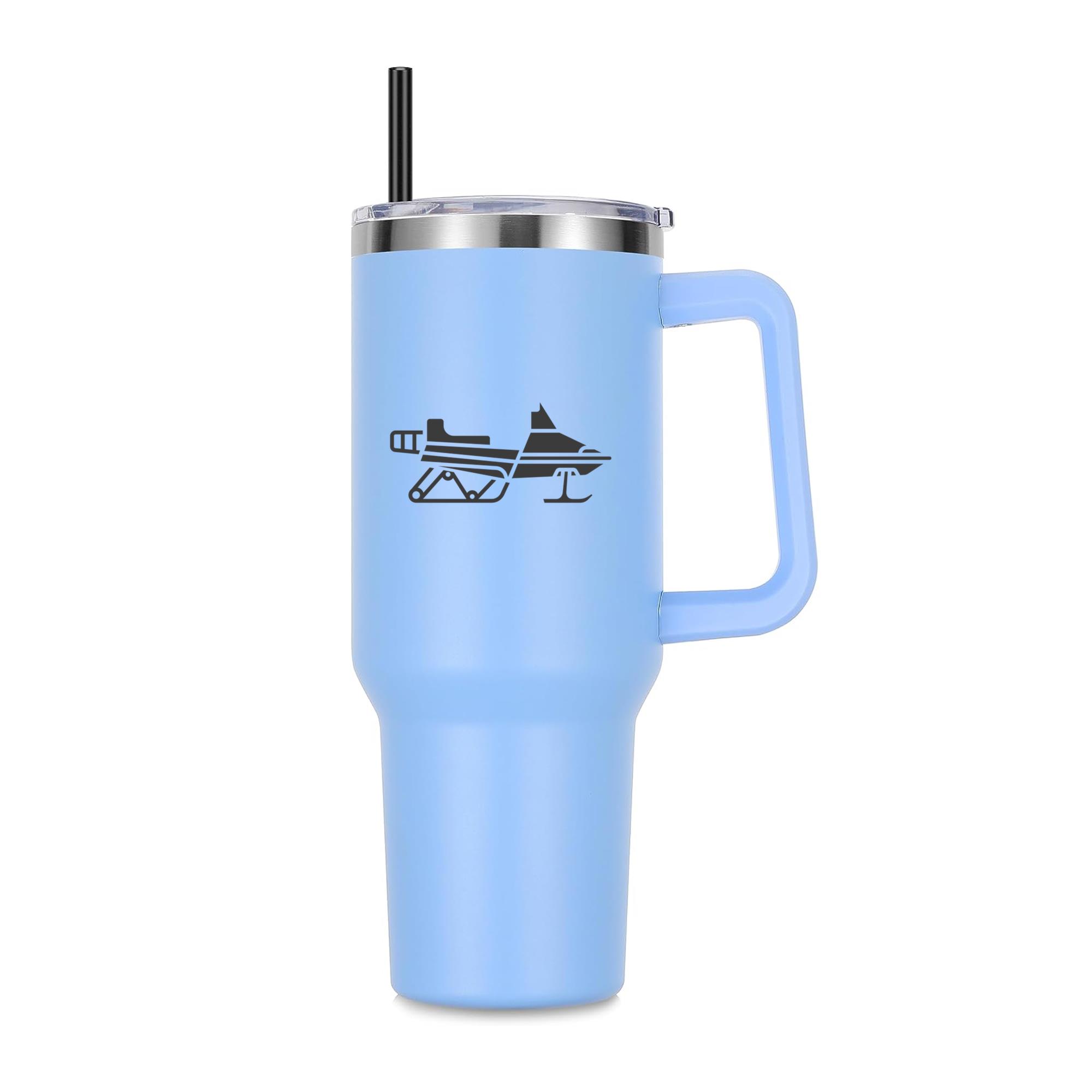 Snowmobile Side Silhouette 40oz Stainless Steel Tumbler