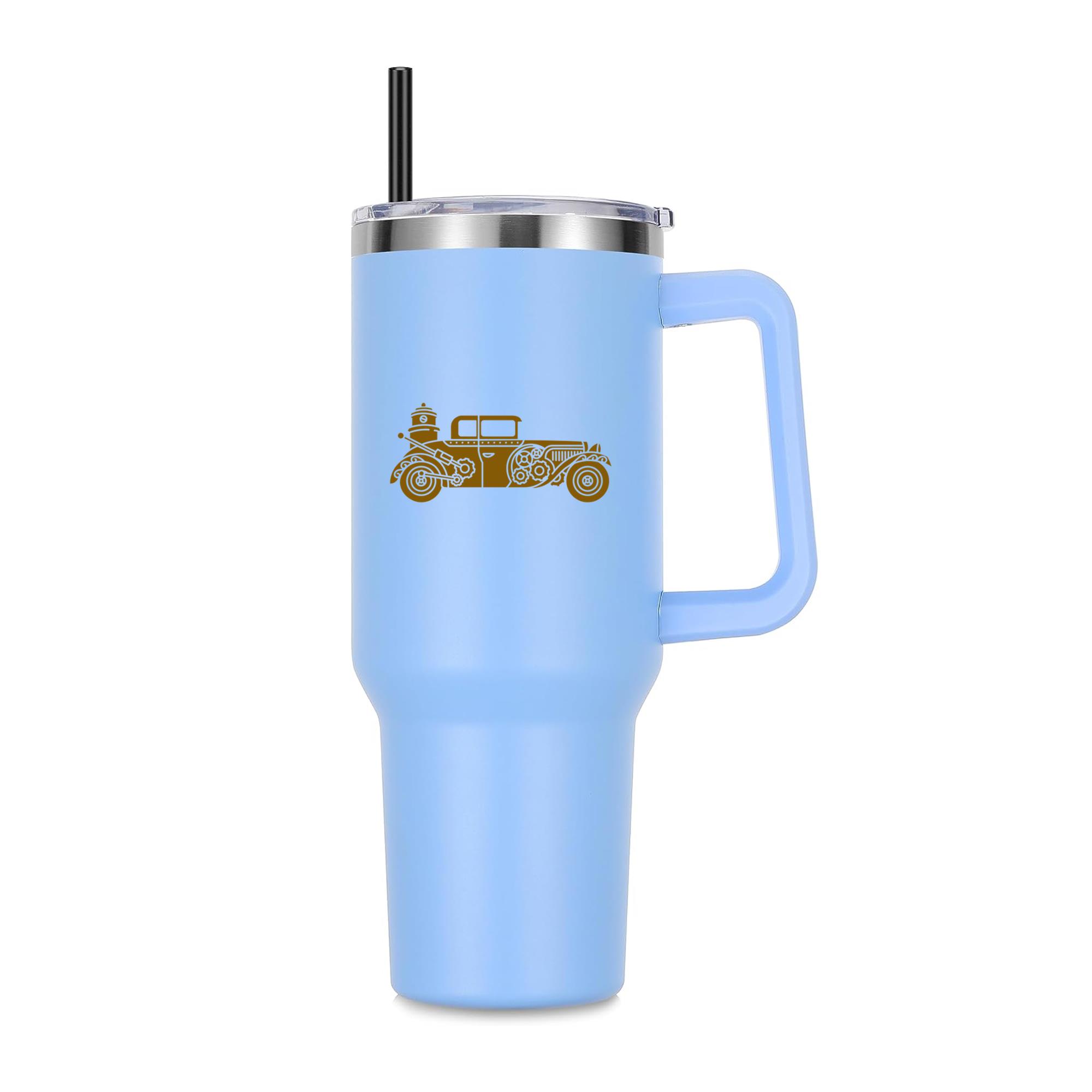 Steampunk Car In Brown 40oz Stainless Steel Tumbler