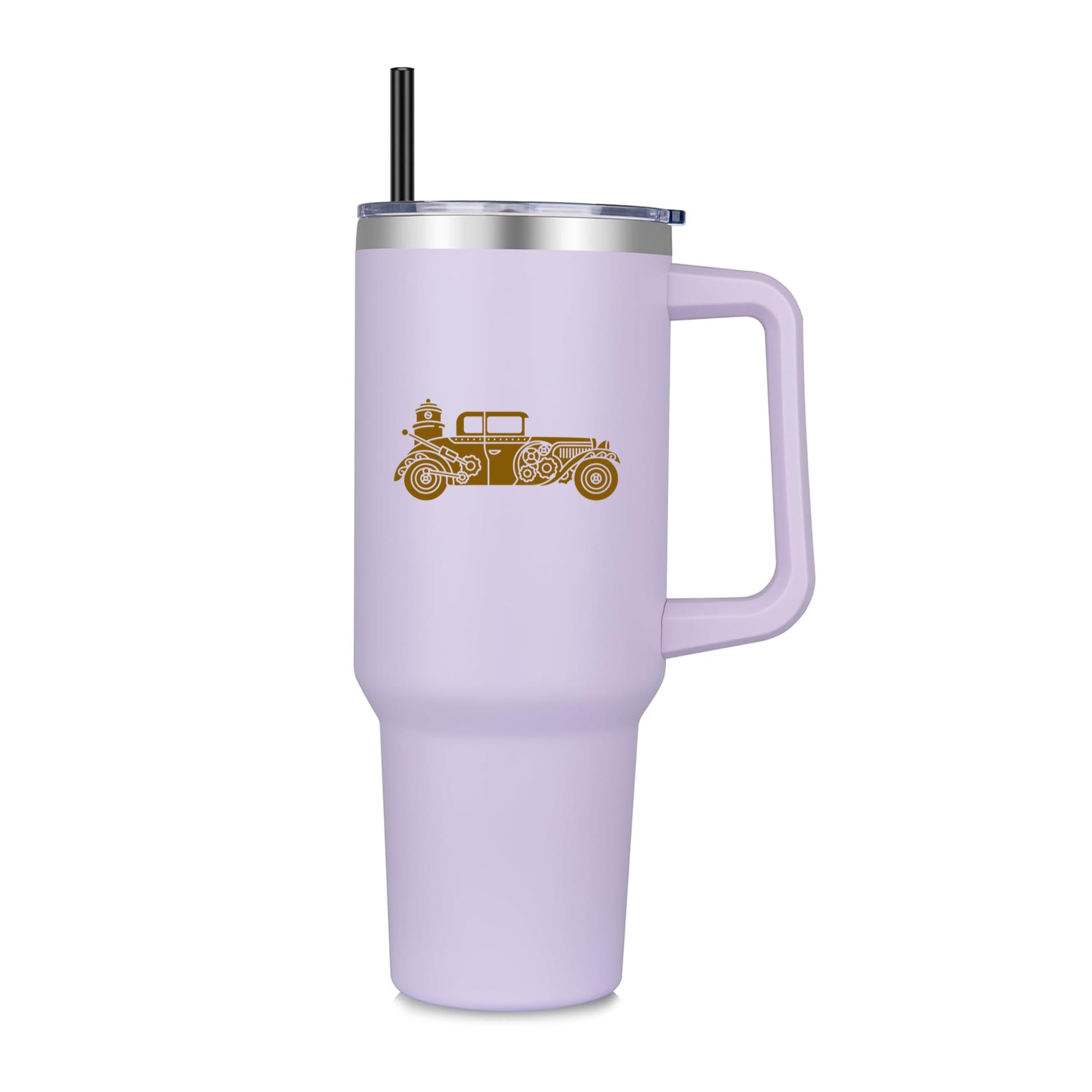 Steampunk Car In Brown 40oz Stainless Steel Tumbler - Image 2