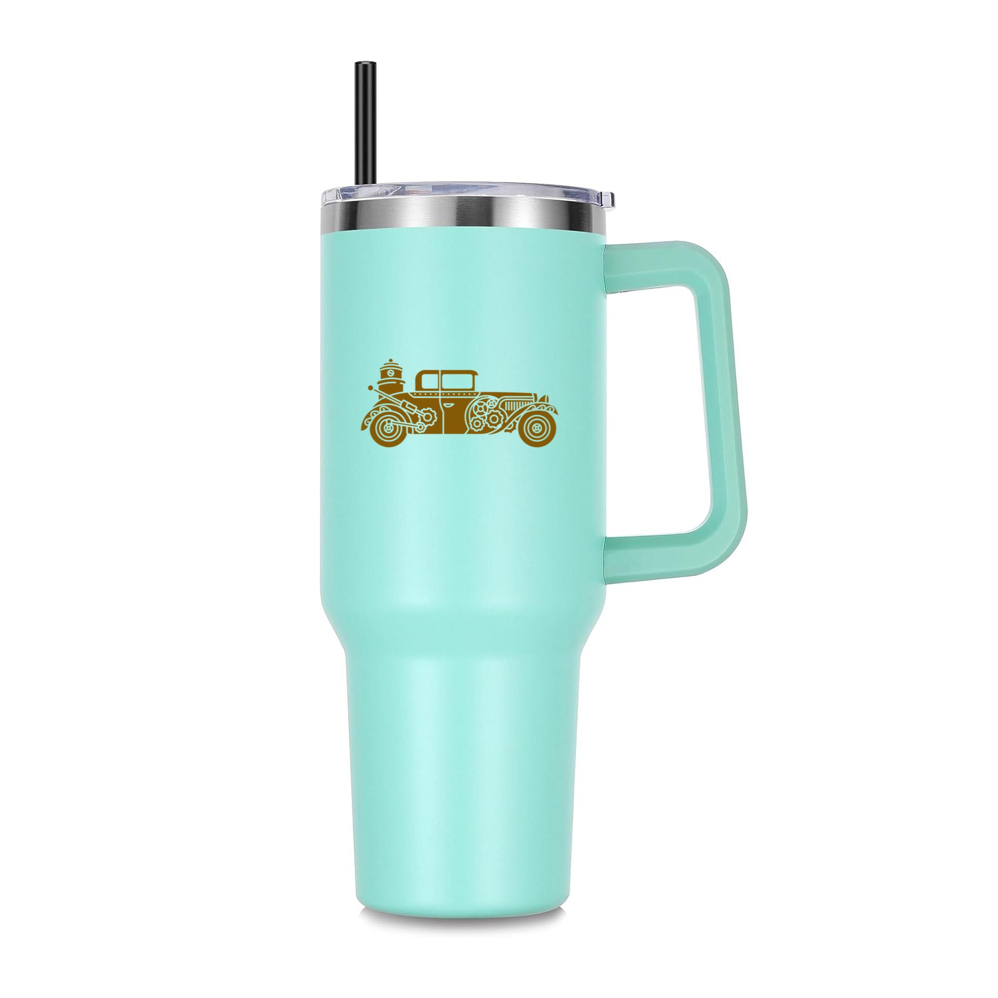 Steampunk Car In Brown 40oz Stainless Steel Tumbler - Image 3