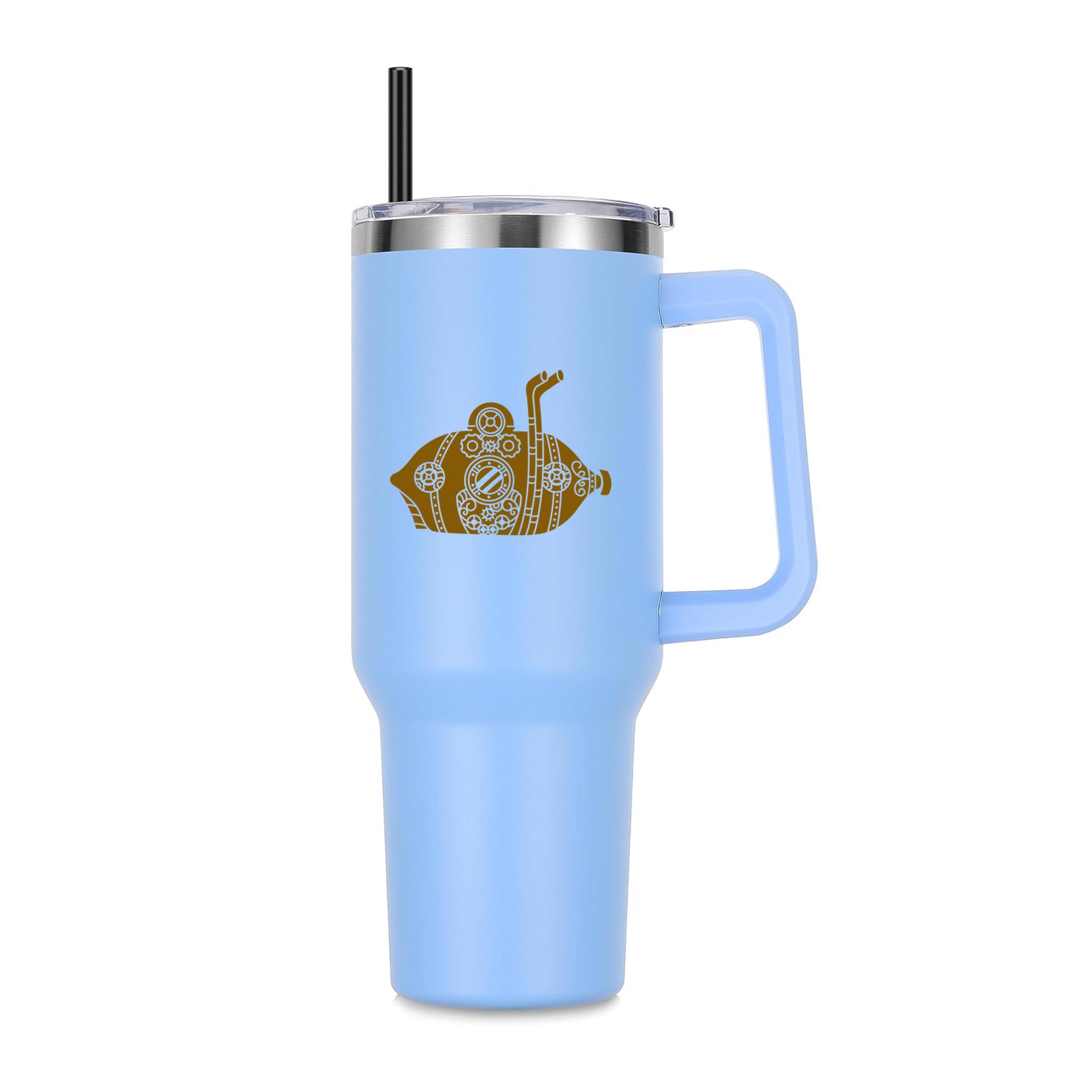 Steampunk Submarine In Brown 40oz Stainless Steel Tumbler
