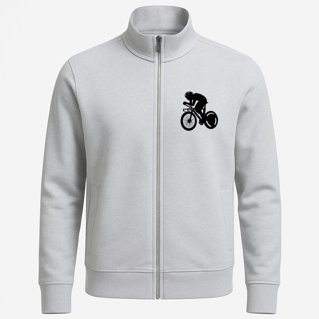 Stylized Cyclist In Motion Graphic Design Jacket