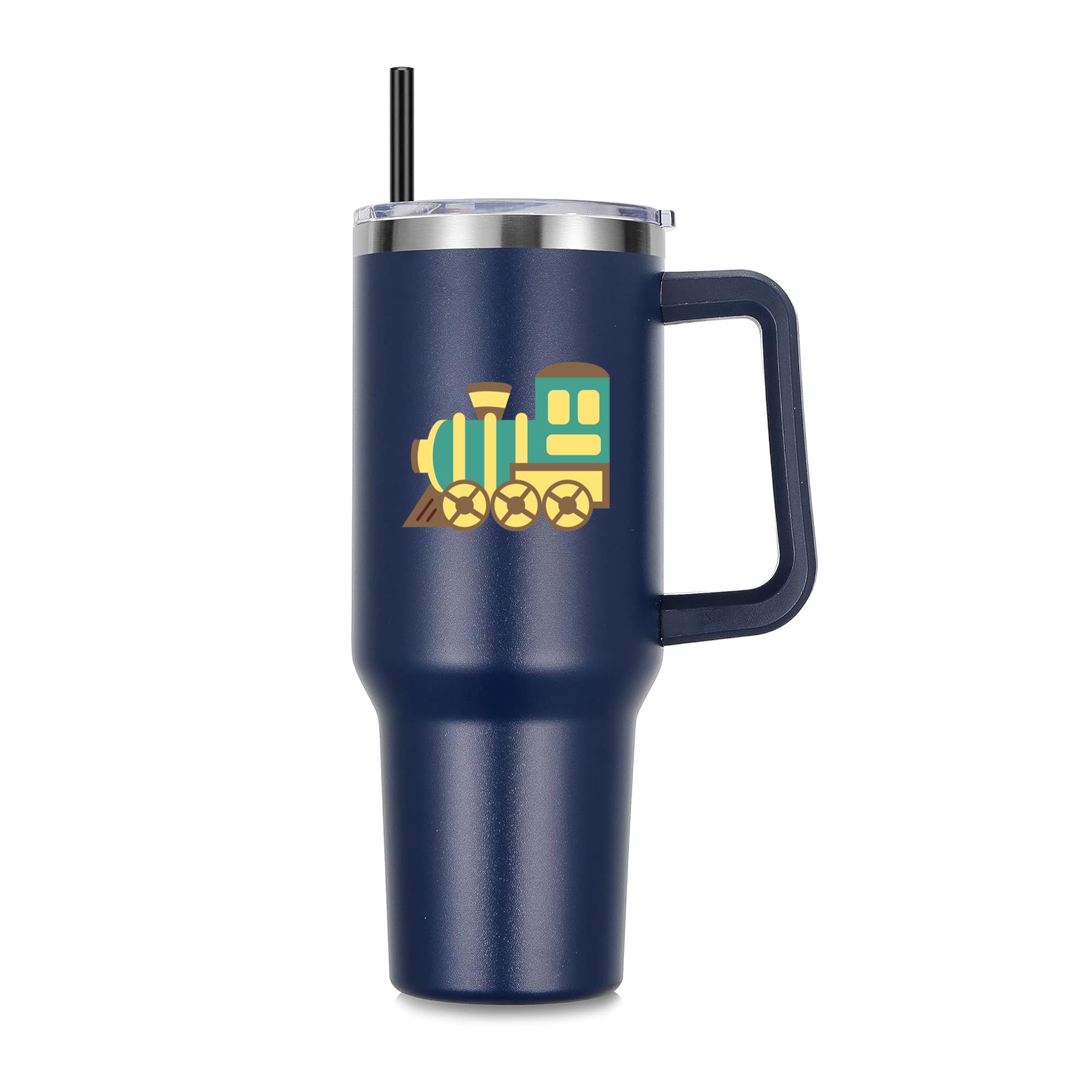 Train Engine Toy Flat 40oz Stainless Steel Tumbler
