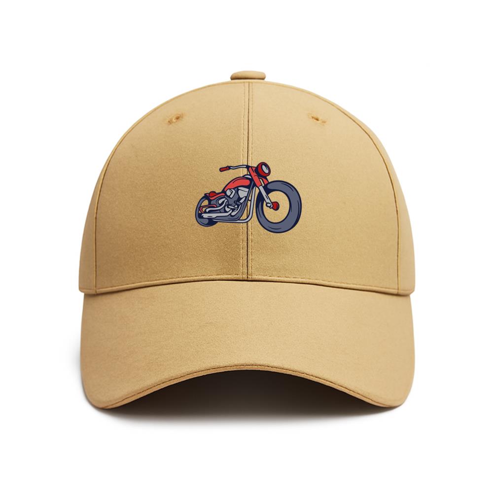 Vintage Style Motorcycle Illustration Baseball Cap