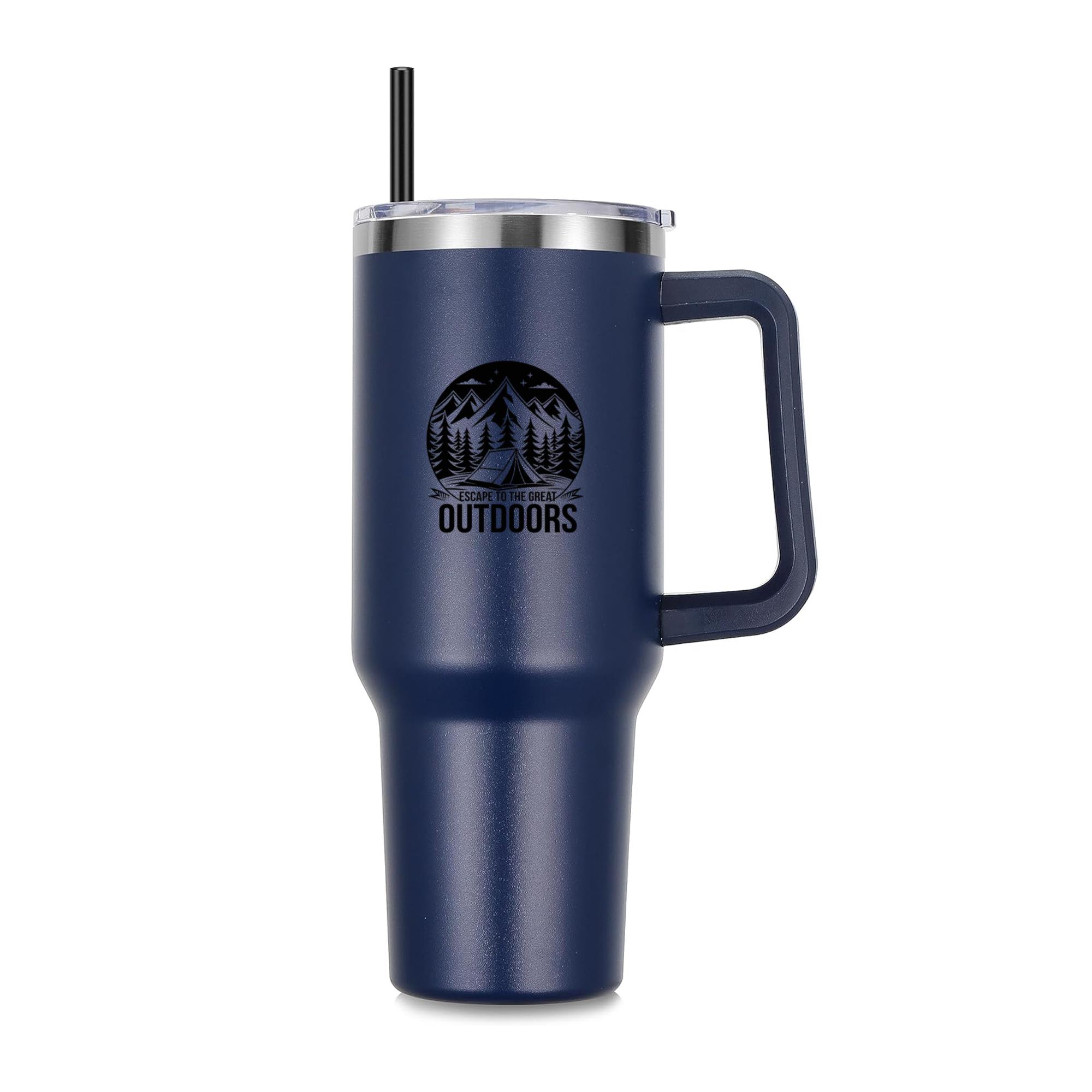 Wanderer Motorbike Wild Graphic 40oz Stainless Steel Tumbler