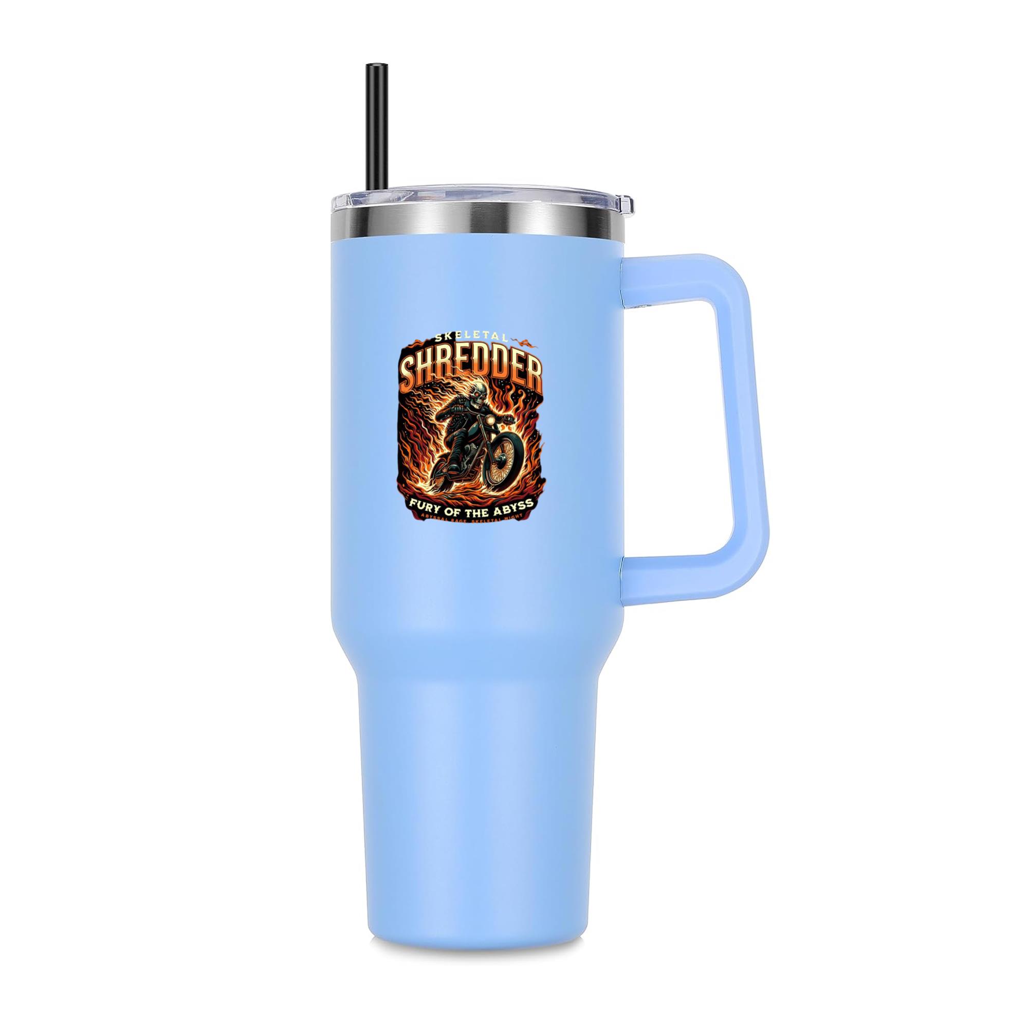 Woman Motorbike Happy Classic 40oz Stainless Steel Tumbler - Image 2