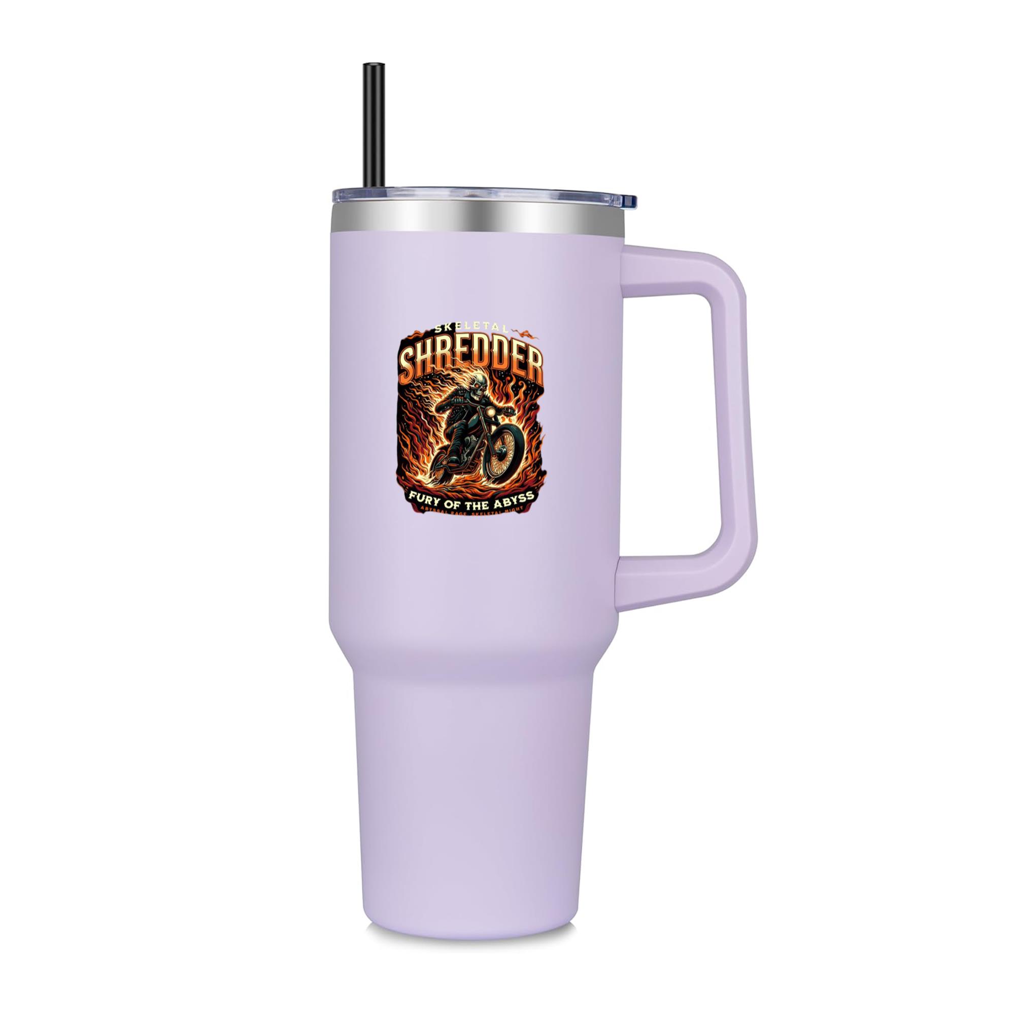 Woman Motorbike Happy Classic 40oz Stainless Steel Tumbler - Image 3