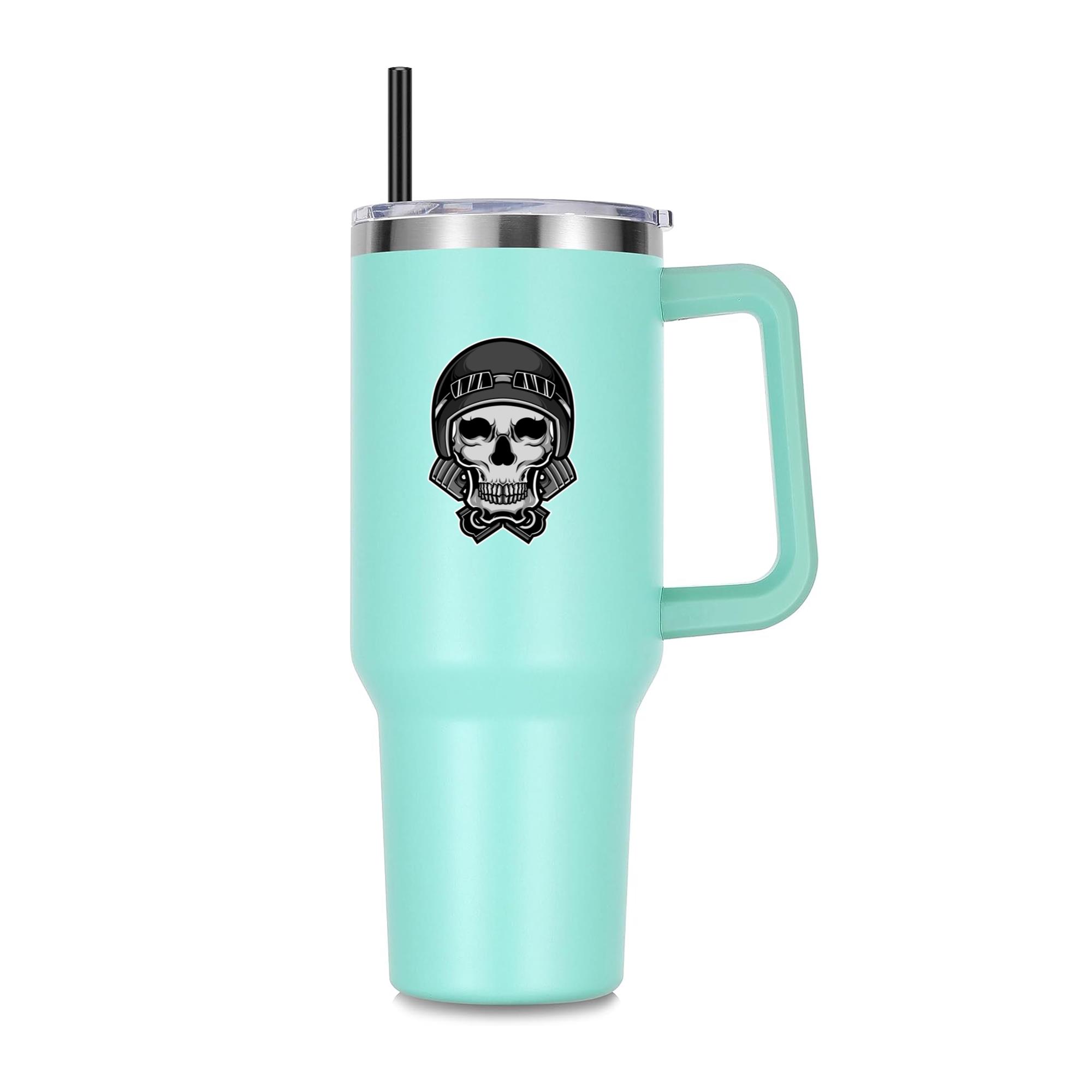 Woman Motorbike Peaceful Classic 40oz Stainless Steel Tumbler - Image 4