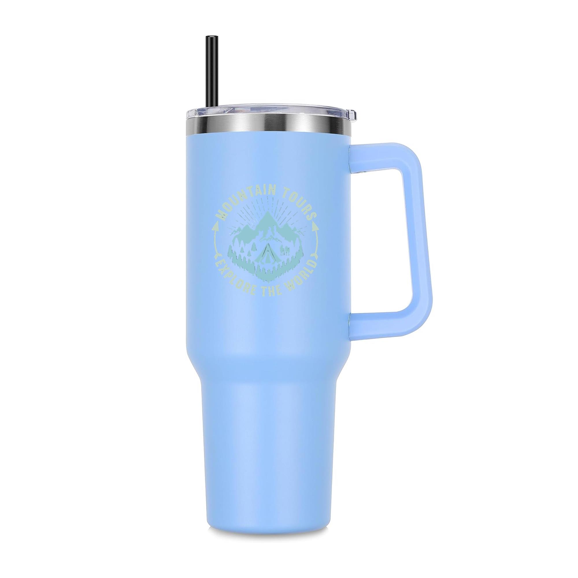 Woman Motorbike Wild Classic 40oz Stainless Steel Tumbler - Image 2