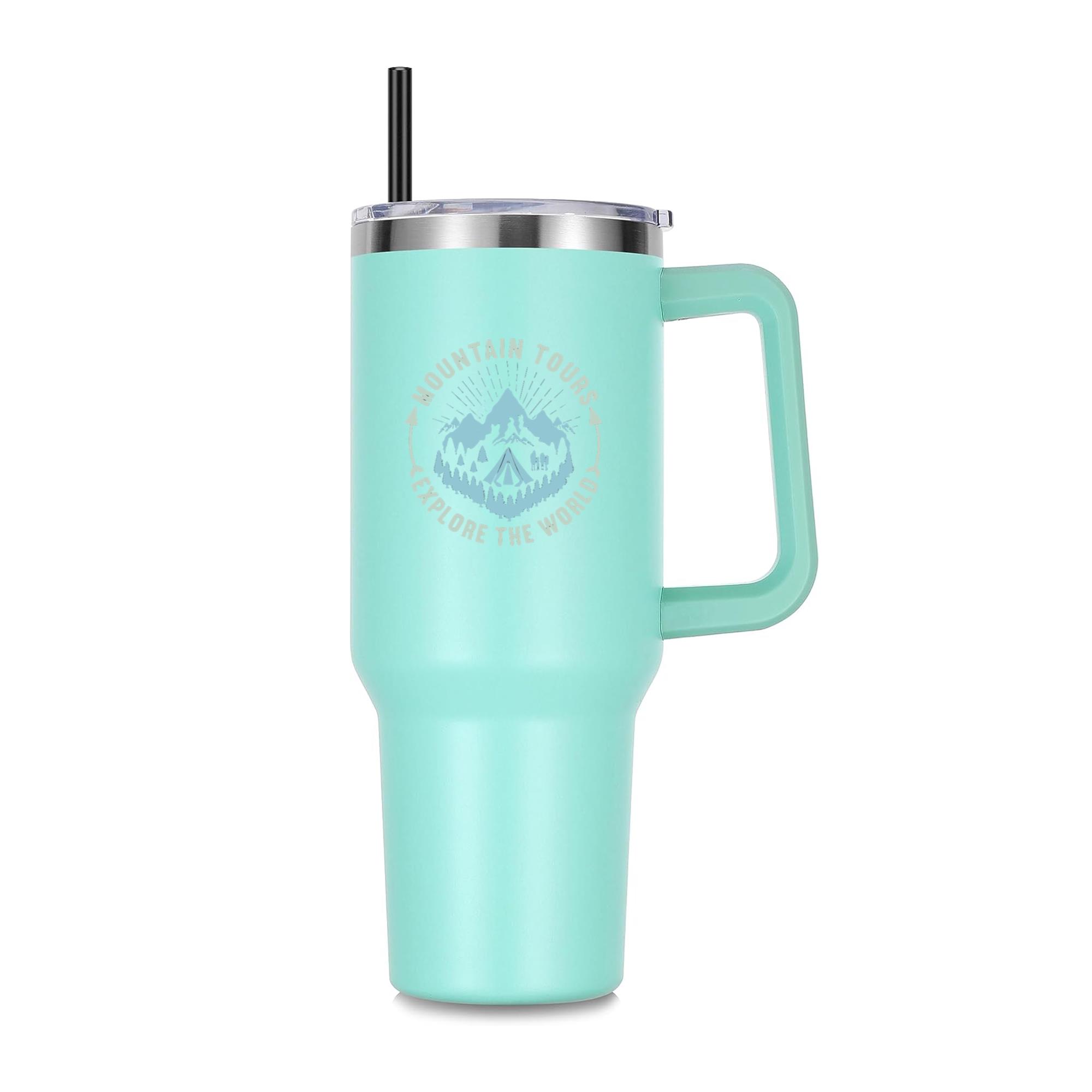 Woman Motorbike Wild Classic 40oz Stainless Steel Tumbler - Image 4